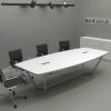 full white meeting table