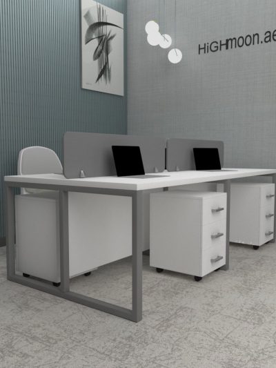 White top with grey leg workstation
