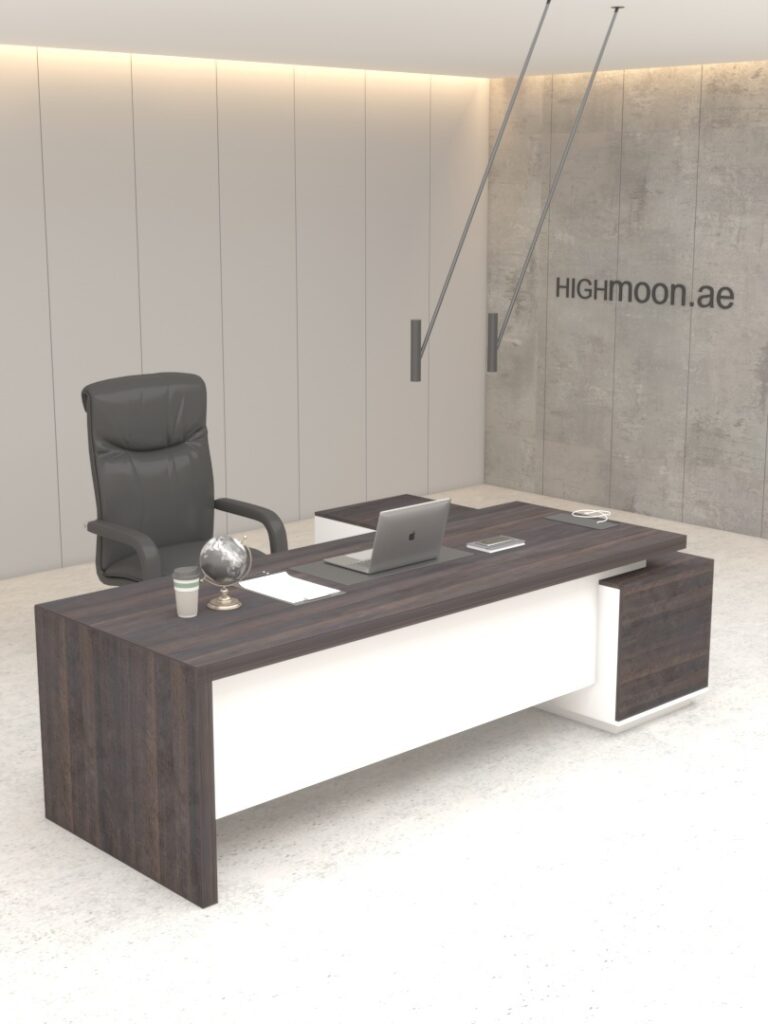 riga fittipaldi executive desk with white panel