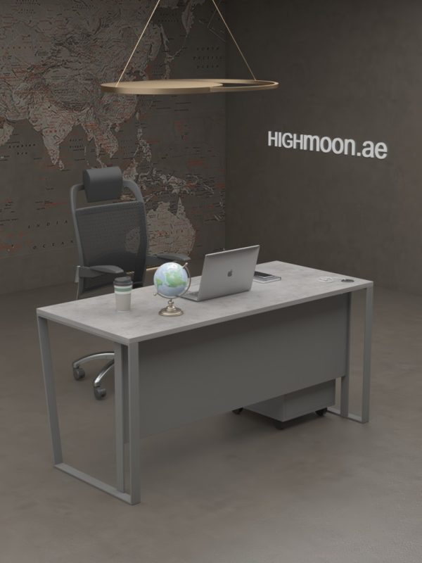 Slope Economic Straight Desk With Grey Leg