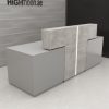 Oxen Reception Desk With Light Grey Chicago Concrete Panel