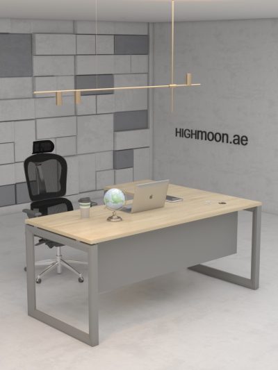 Mango Economic L Shaped Desk With Grey Panel