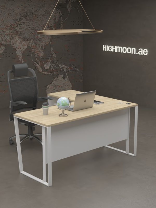 Slope Series Economic L Shaped Desk With White Panel