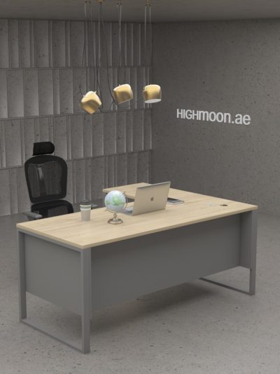 Eco Economic L Shaped Desk With Grey Panel
