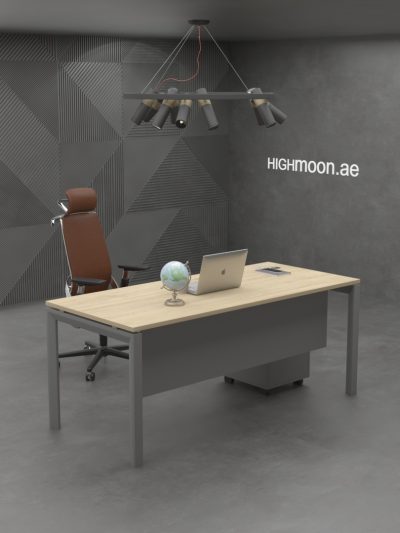 Pyramid Economic Straight Desk With Grey Leg