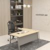 Venus Economic L Shaped Desk With Grey Panel