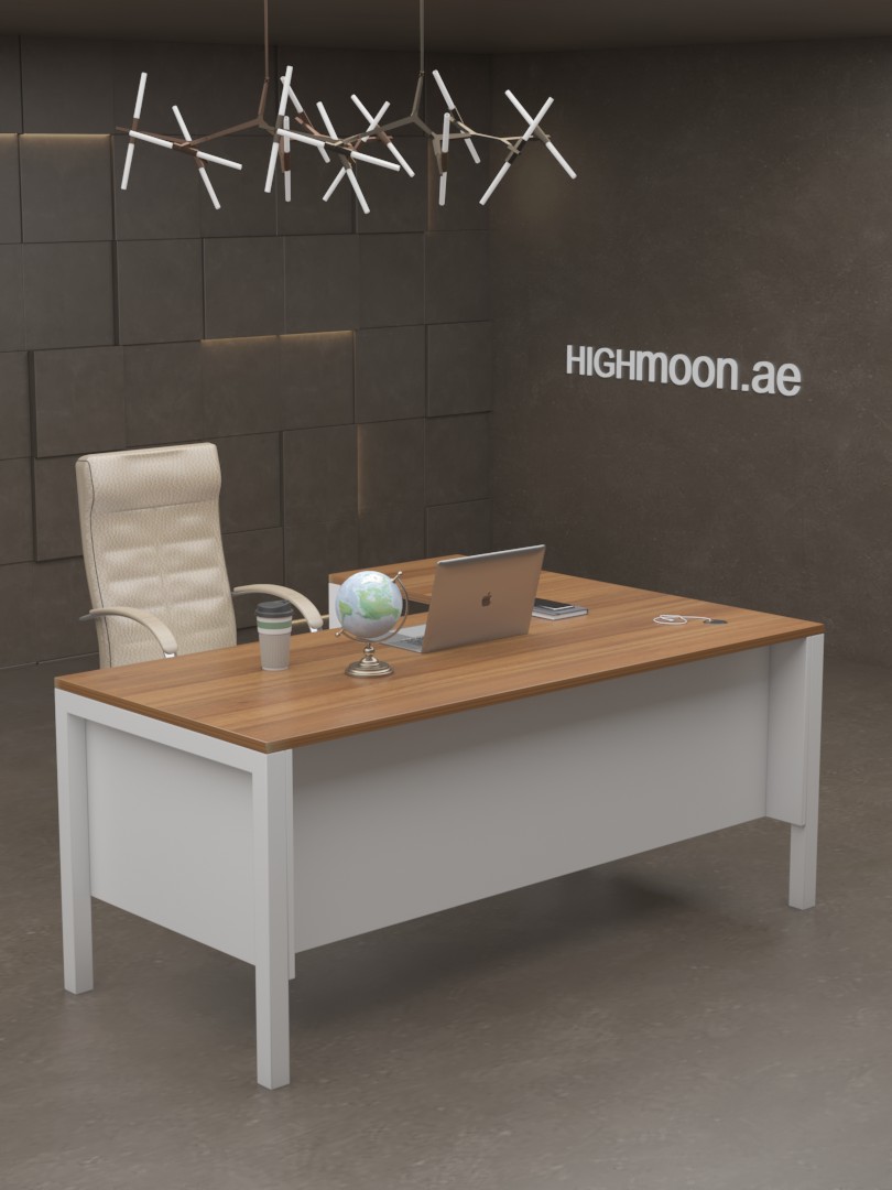 Lemon Economic L Shaped Desk With White Panel