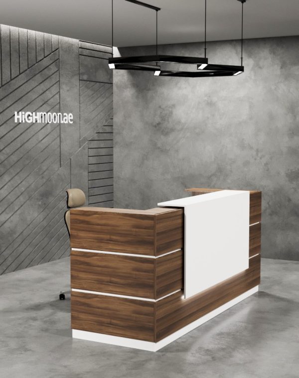 Skep Reception Desk With White Panel