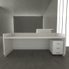 Blox Full White Reception Desk
