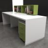 Oxen Reception Desk Olive Green With White