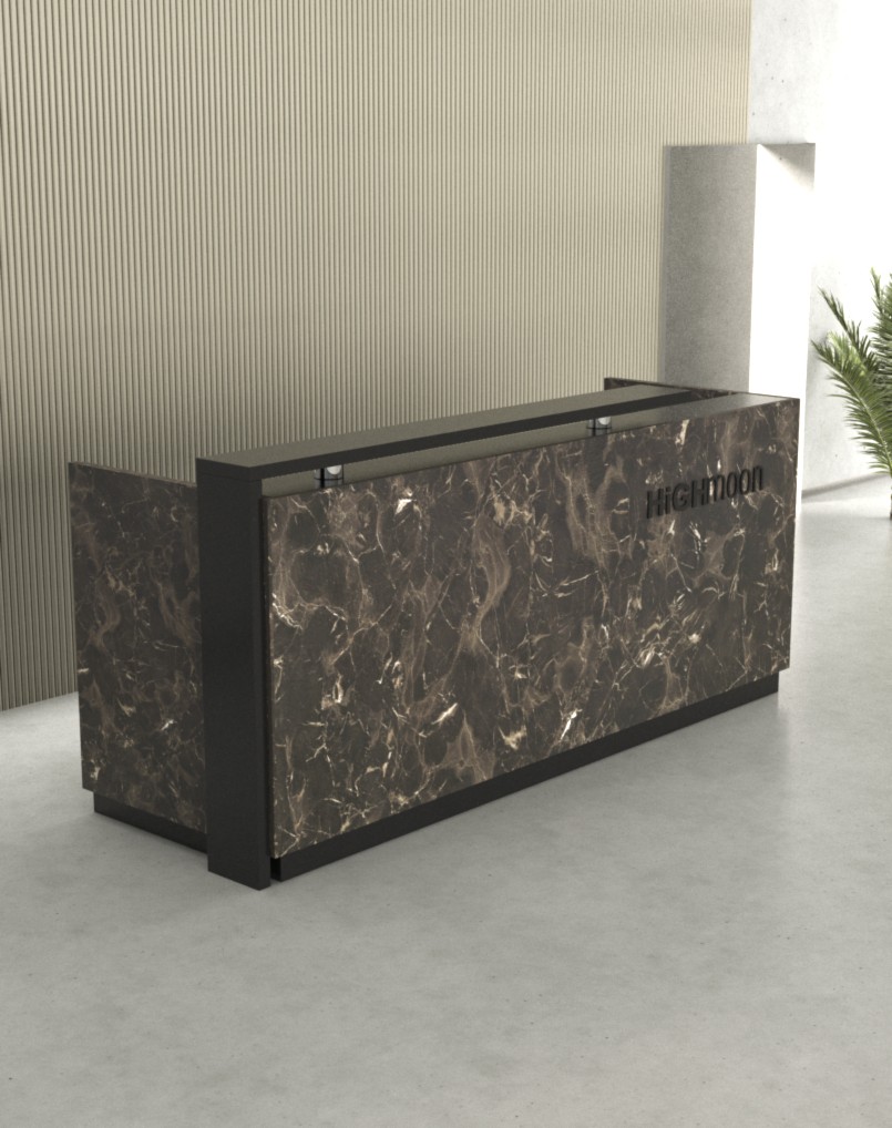 Lunar Reception Desk With Black Border