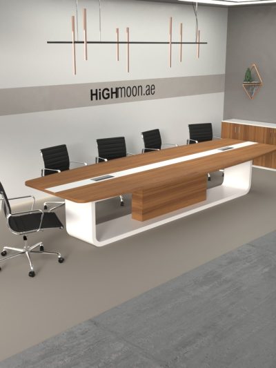 Large Conference Table With White Leg