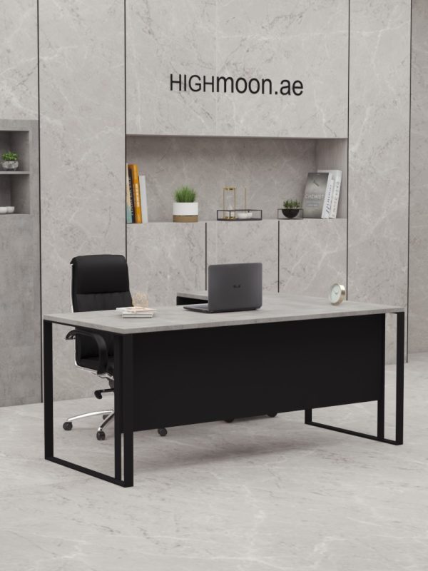 Velvet Economic L Shaped Desk With Black Panel