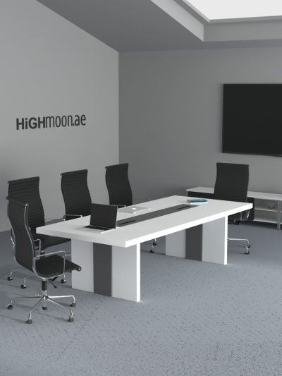 Risk Meeting Table With Grey Leg