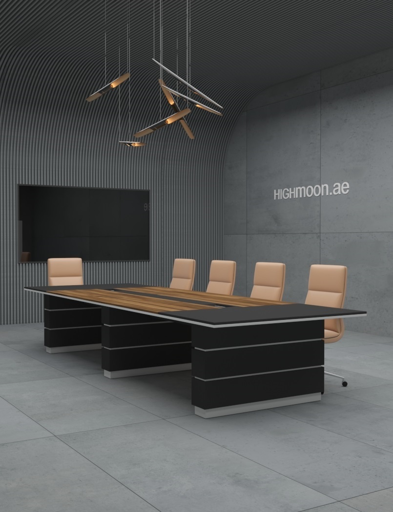 President Conference Table With Black Leg