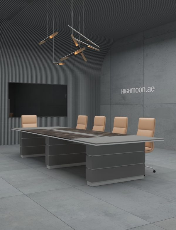 President Conference Table With Grey Leg