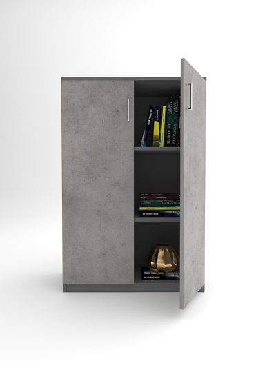 Apple Medium Height Cabinet With Grey Body