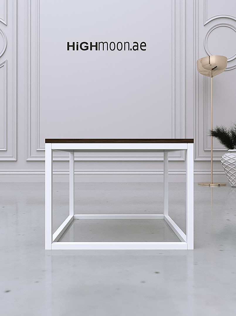 Edge Square Coffee Table With White Leg