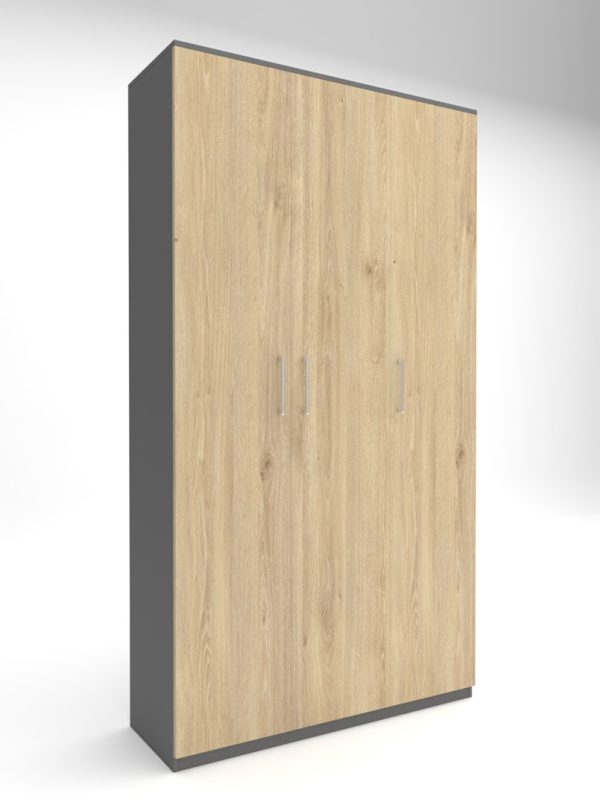 Apple 3 Door Full Height Cabinet Grey Body