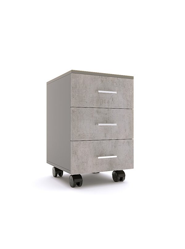 Mobile Pedestal Drawer With Grey Body