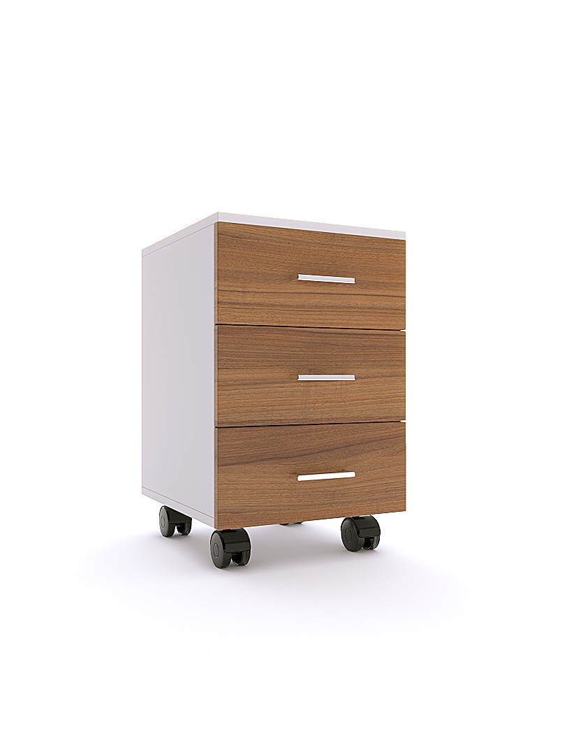Mobile Pedestal Drawer With White Body