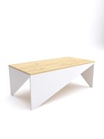 Blend Rectangular Coffee Table With White Leg