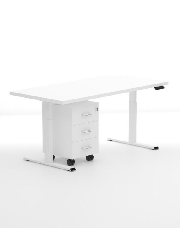 height adjustable desk with drawer