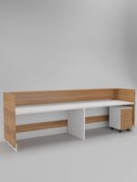 Moke Reception Desk With Grey Panel