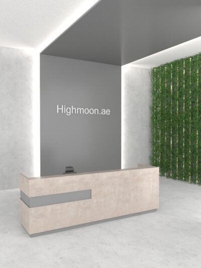 Thorne Reception Desk With Grey Panel