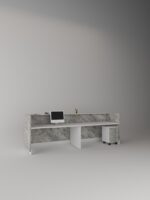 Rok Reception Desk With White Panel