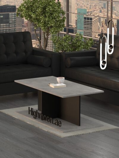 Nume Rectangular Coffee Table With Black Leg