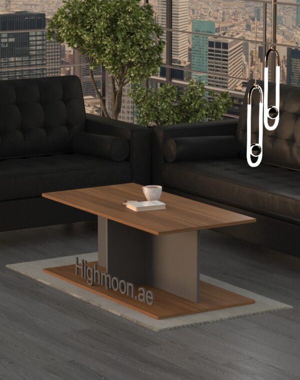 Nume Rectangular Coffee Table With Grey Leg