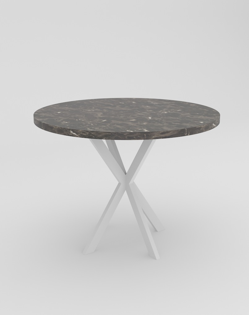 Ello Round Meeting Table With White Leg