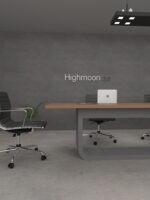 Quad Meeting Table With Grey Leg (Straight Top)
