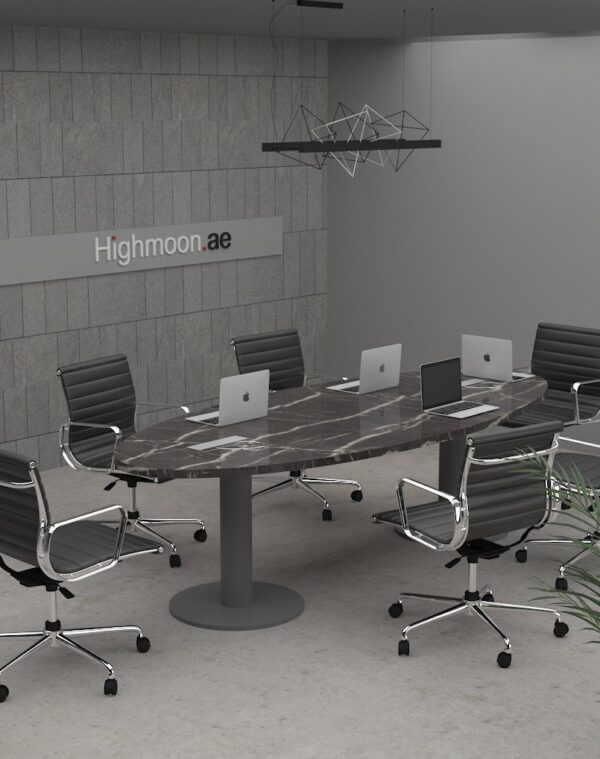 Pole Oval Meeting (Small) Table With Grey Leg