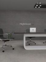 Quad Meeting Table With White Leg (Straight Top)