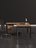 Mango Executive Desk With Black Panel