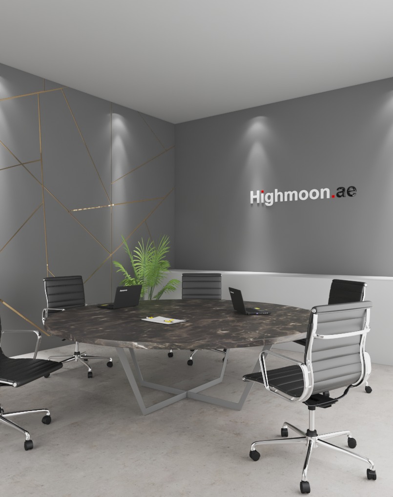 Plus Round Meeting Table With Black Leg office furniture in dubai
