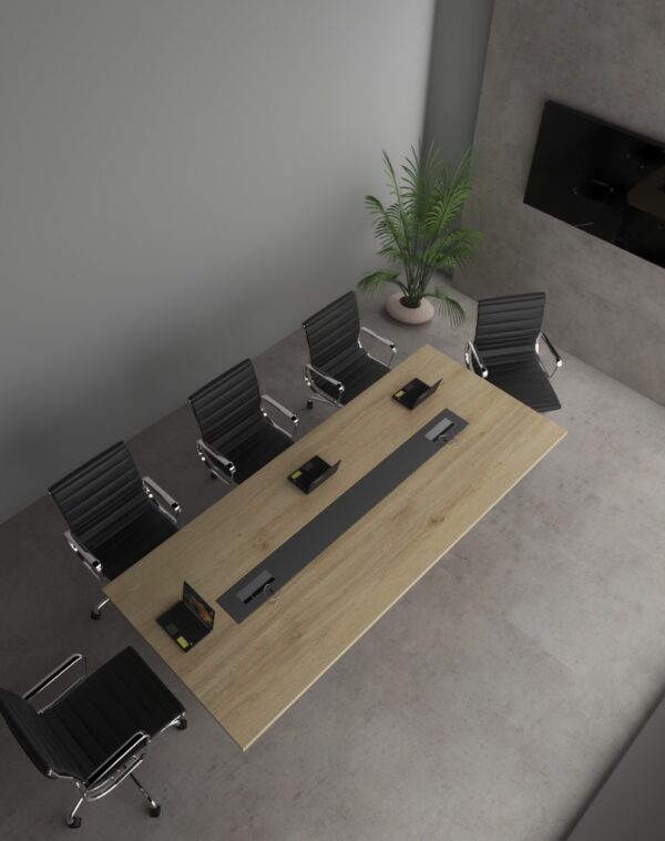 Apple Meeting Table With Grey Leg