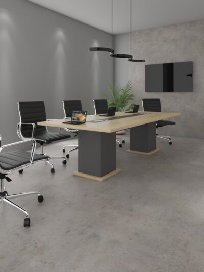 Apple Meeting Table With Grey Leg