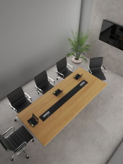 Apple Meeting Table With Black Leg