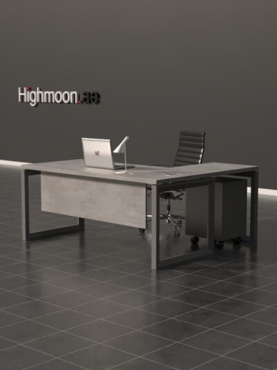 Mango Executive Desk With Grey Panel