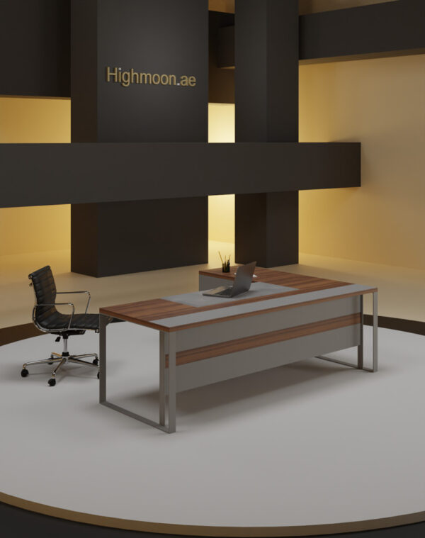 Motif Executive Desk With Grey Leg