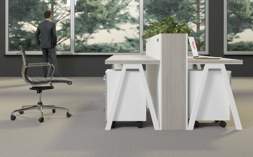 4 person planter workstation