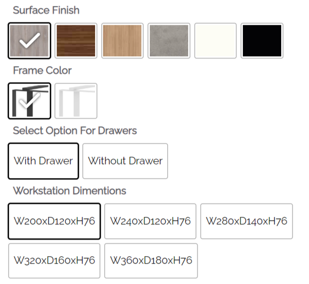 jade series 4 person workstation options