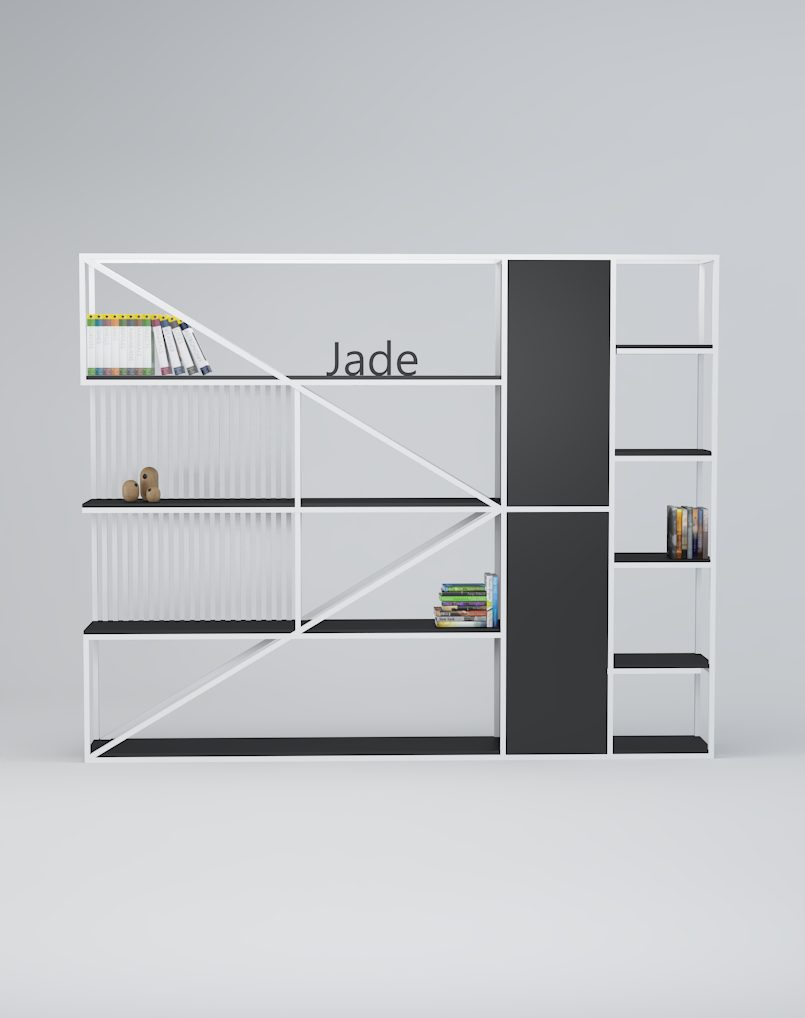 Jade Manager Display Cabinet (White Leg) - Highmoon Office Furniture Jade Manager Display Cabinet (White Leg)