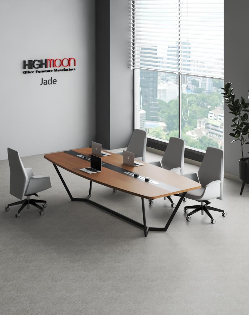 24 Jade Curved Meeting Table- Highmoon Office Furniture
