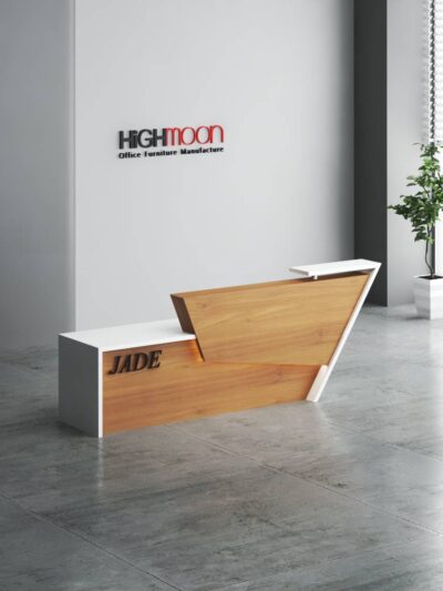 Jade Reception Desk (White Leg)