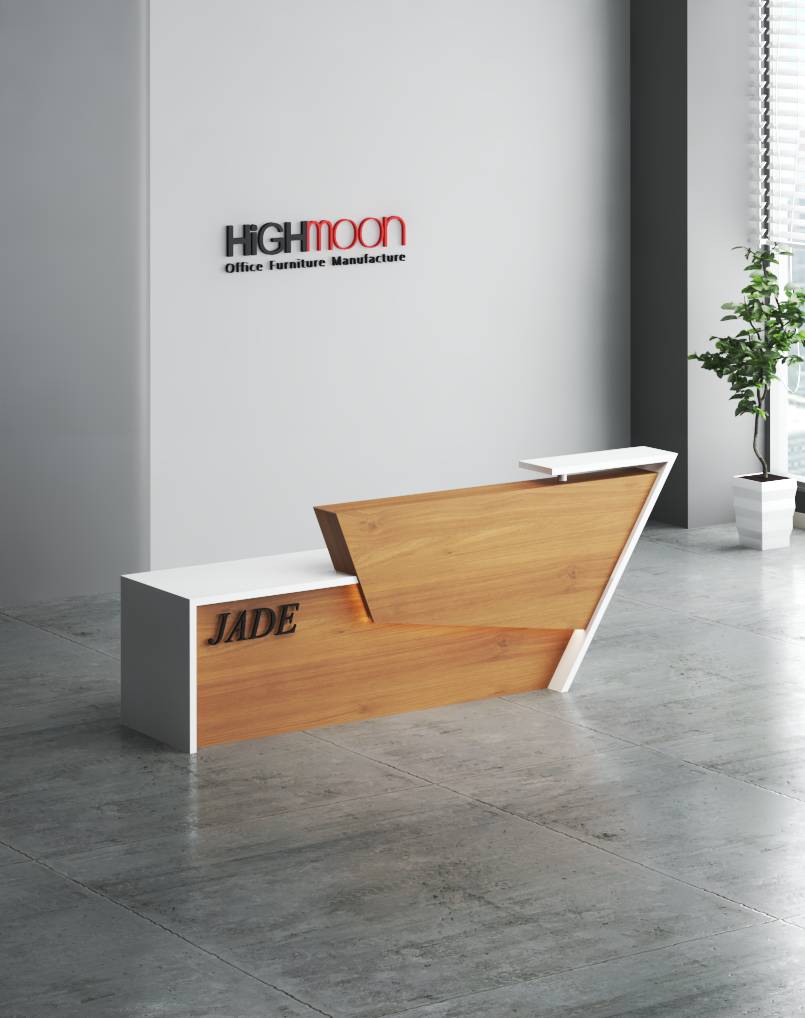 Jade Reception Desk (White Leg)