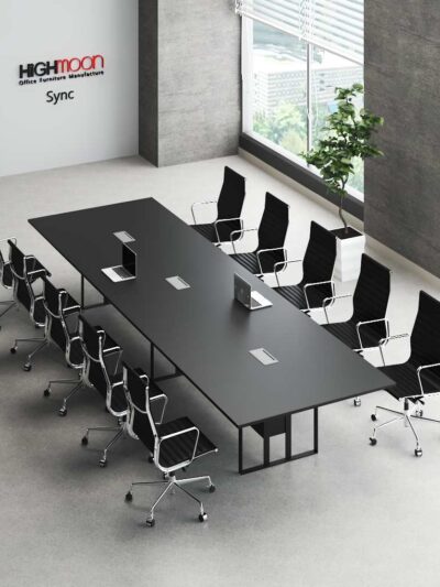 Sync Boardroom table (Black Leg)